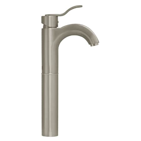Whitehaus Galleryhaus Elevated Sgl Hole/Sgl Lever Lavatory Faucet, Nckl 3-04045-BN